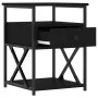 Bedside tables 2 units engineered wood black 40x42x55 cm by vidaXL, Nightstands - Ref: Foro24-826074, Price: 84,53 €, Discoun...