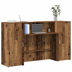 Mostrador de recepción madera vieja 180x50x103,5 cm Mostrador de recepción madera vieja 180x50x103,5 cm