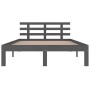 Estructura de cama madera maciza gris 200x200 cm de vidaXL, Camas y somieres - Ref: Foro24-814776, Precio: 184,05 €, Descuent...