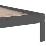 Gray solid wood bed frame 200x200 cm by vidaXL, Beds and slatted bases - Ref: Foro24-814776, Price: 184,16 €, Discount: %