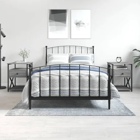 Nachttische 2 Einheiten Sonomagraues Holzwerkstoff 40x42x55 cm von vidaXL, Nachttische - Ref: Foro24-826080, Preis: 86,78 €, ...