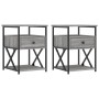 Nachttische 2 Einheiten Sonomagraues Holzwerkstoff 40x42x55 cm von vidaXL, Nachttische - Ref: Foro24-826080, Preis: 87,92 €, ...