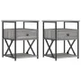Nachttische 2 Einheiten Sonomagraues Holzwerkstoff 40x42x55 cm von vidaXL, Nachttische - Ref: Foro24-826080, Preis: 86,78 €, ...