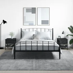 Nachttische 2 Stk. Holzwerkstoff schwarz 40x42x45 cm von vidaXL, Nachttische - Ref: Foro24-825954, Preis: 83,74 €, Rabatt: %