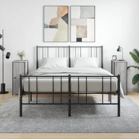 Mesitas noche 2 uds madera ingeniería gris Sonoma 32x42x80 cm de vidaXL, Mesitas de noche - Ref: Foro24-825970, Precio: 57,37...