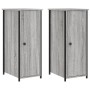 Bedside tables 2 units engineered wood gray Sonoma 32x42x80 cm by vidaXL, Nightstands - Ref: Foro24-825970, Price: 57,86 €, D...