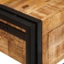Mesas consola con cajón 2 pcs Marrón Madera de Mango Sólida