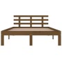 Estructura de cama madera maciza marrón miel 200x200 cm de vidaXL, Camas y somieres - Ref: Foro24-814777, Precio: 156,85 €, D...