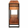 Mesas consola con cajón 2 pcs Marrón Madera de Acacia Sólida