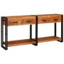 Mesas consola con cajón 2 pcs Marrón Madera de Acacia Sólida