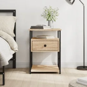 Nachttisch aus Sonoma-Eichenholzwerkstoff, 40 x 42 x 55 cm von vidaXL, Nachttische - Ref: Foro24-826075, Preis: 59,88 €, Raba...