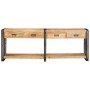 Mesa Consola 2 pcs Marrón Madera maciza de mango rugosa