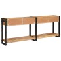 Mesa Consola 2 pcs Marrón Madera maciza de mango rugosa