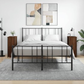 Mesitas noche 2 uds madera ingeniería marrón roble 32x42x80 cm by vidaXL, Nightstands - Ref: Foro24-825972, Price: 56,05 €, D...