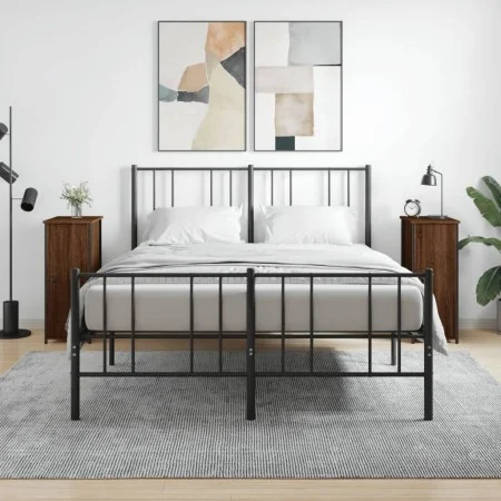 Mesitas noche 2 uds madera ingeniería marrón roble 32x42x80 cm de vidaXL, Mesitas de noche - Ref: Foro24-825972, Precio: 56,0...