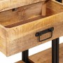 Mesa Consola 2 pcs Marrón Madera maciza de mango rugosa