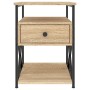 Mesita de noche madera de ingeniería roble Sonoma 40x42x55 cm