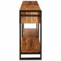 Mesas consola con cajón 2 pcs Marrón Madera maciza de Acacia