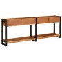 Mesas consola con cajón 2 pcs Marrón Madera maciza de Acacia