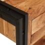 Mesas consola con cajón 2 pcs Marrón Madera maciza de Acacia