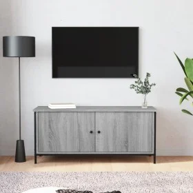 TV-Schrank mit Türen aus Sperrholz in Sonoma-Grau, 102 x 35 x 45 cm von vidaXL, TV-Möbel - Ref: Foro24-826293, Preis: 57,25 €...