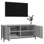 TV-Schrank mit Türen aus Sperrholz in Sonoma-Grau, 102 x 35 x 45 cm von vidaXL, TV-Möbel - Ref: Foro24-826293, Preis: 59,98 €...