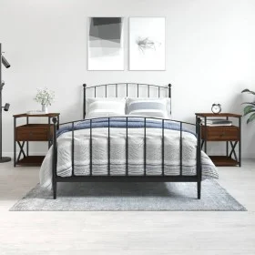 Nachttische, 2 Stück, Eichenbraun, Holzwerkstoff, 40 x 42 x 55 cm von vidaXL, Nachttische - Ref: Foro24-826082, Preis: 83,91 ...