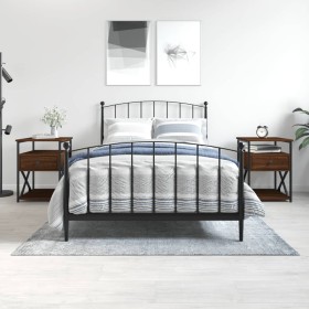Nachttische, 2 Stück, Eichenbraun, Holzwerkstoff, 40 x 42 x 55 cm von vidaXL, Nachttische - Ref: Foro24-826082, Preis: 84,97 ...