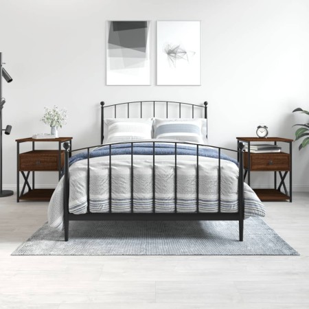 Nachttische, 2 Stück, Eichenbraun, Holzwerkstoff, 40 x 42 x 55 cm von vidaXL, Nachttische - Ref: Foro24-826082, Preis: 84,97 ...