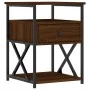 Engineered wood brown oak bedside table 40x42x55 cm by vidaXL, Nightstands - Ref: Foro24-826081, Price: 47,63 €, Discount: %