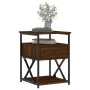 Engineered wood brown oak bedside table 40x42x55 cm by vidaXL, Nightstands - Ref: Foro24-826081, Price: 47,63 €, Discount: %