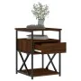 Engineered wood brown oak bedside table 40x42x55 cm by vidaXL, Nightstands - Ref: Foro24-826081, Price: 47,63 €, Discount: %