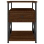 Mesita de noche madera de ingeniería marrón roble 40x42x55 cm de vidaXL, Mesitas de noche - Ref: Foro24-826081, Precio: 48,25...