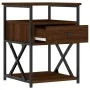 Engineered wood brown oak bedside table 40x42x55 cm by vidaXL, Nightstands - Ref: Foro24-826081, Price: 47,63 €, Discount: %