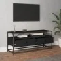 TV stand made of black plywood wood, 100x35x45 cm by vidaXL, TV Furniture - Ref: Foro24-826305, Price: 72,49 €, Discount: %