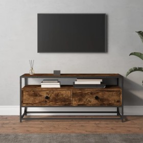 TV stand made of smoked oak plywood, measuring 100x35x45 cm. by vidaXL, TV Furniture - Ref: Foro24-826307, Price: 71,95 €, Di...