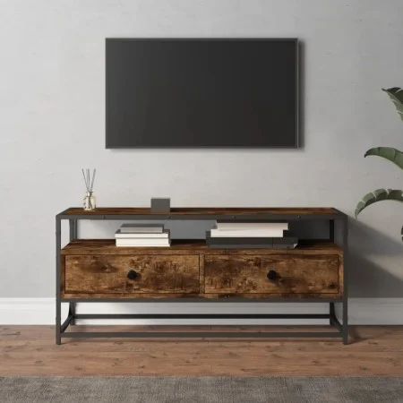 TV-Möbel Sperrholz Räuchereiche 100x35x45 cm von vidaXL, TV-Möbel - Ref: Foro24-826307, Preis: 70,92 €, Rabatt: %