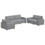 Juego de Sofá con cojín 3 pcs Gris 220 x 78 x 84 cm tela