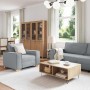 Juego de Sofá con cojín 3 pcs Gris 220 x 78 x 84 cm tela