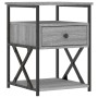 Sonoma grauer Nachttisch aus Holzwerkstoff, 40 x 42 x 55 cm von vidaXL, Nachttische - Ref: Foro24-826079, Preis: 50,44 €, Rab...