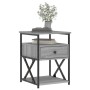 Sonoma grauer Nachttisch aus Holzwerkstoff, 40 x 42 x 55 cm von vidaXL, Nachttische - Ref: Foro24-826079, Preis: 50,44 €, Rab...