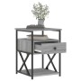 Sonoma grauer Nachttisch aus Holzwerkstoff, 40 x 42 x 55 cm von vidaXL, Nachttische - Ref: Foro24-826079, Preis: 50,44 €, Rab...