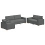 Juego de Sofá con cojín 3 pcs Gris 220 x 78 x 84 cm tela
