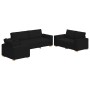 Juego de Sofá con cojín 3 pcs Negro 220 x 78 x 84 cm tela