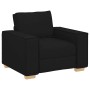Juego de Sofá con cojín 3 pcs Negro 220 x 78 x 84 cm tela