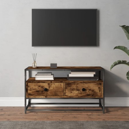 TV-Schrank aus geräuchertem Eichensperrholz, 80 x 35 x 45 cm von vidaXL, TV-Möbel - Ref: Foro24-826312, Preis: 87,92 €, Rabat...