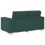 Juego de Sofá 3 pcs Verde oscuro 220 x 78 x 84 cm tela