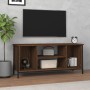 Brown oak plywood TV cabinet 102x35x45 cm by vidaXL, TV Furniture - Ref: Foro24-826289, Price: 56,48 €, Discount: %