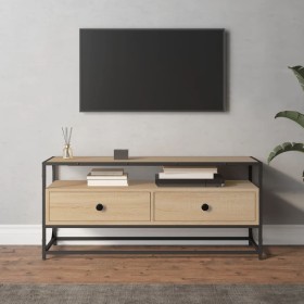 Mueble para TV madera contrachapada roble Sonoma 100x35x45 cm