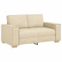 Juego de Sofá con cojín 3 pcs Crema 220 x 78 x 84 cm tela